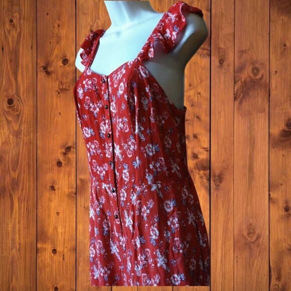 Xhilaration Women's Small Sleeveless Wide Leg Jumpsuit Smocked Boho Floral - Picture 3 of 8